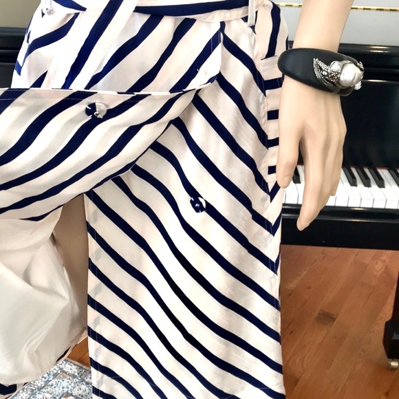 NWT Banana Republic stripe trench wrap dress - Picture 5 of 8